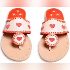 Jack Rogers Embroidered Heart Sandals
